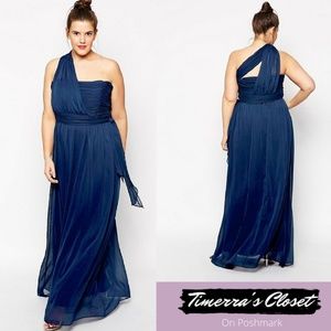 Asos Curve One Shoulder Gown